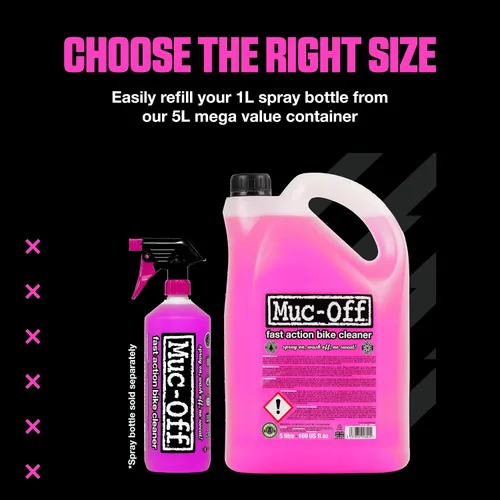 Miniatura 8 de Muc-Off Nano-Tech - Limpiador de bicicletas, 5 litros, líquido de limpieza de bicicletas de acción rápida, biodegradable, seguro en todas