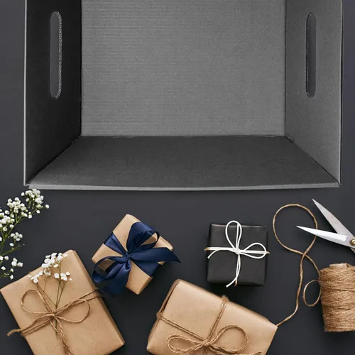 Miniatura 5 de Fainne - 20 cestas de regalo vacías con asas de 10 x 8 pulgadas, cestas de cartón kraft vacías a granel para recuerdos de fiesta, cumpleaños, boda