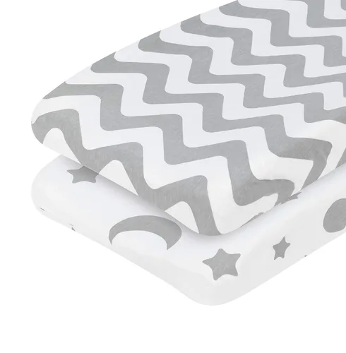 Miniatura 2 de EVERYDAY KIDS - Sábana bajera para cuna, 100% micro fibra suave, transpirable e hipoalergénica, se adapta al colchón de cuna tamaño estándar de 28