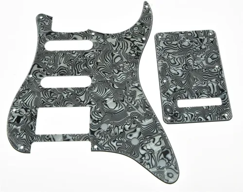 Miniatura 14 de KAISH Guardabarros de 11 agujeros estilo ST/Strat con placa trasera de trémolo para Stratocaster/Strat, HSS, verde menta de 3 capas, fabricado