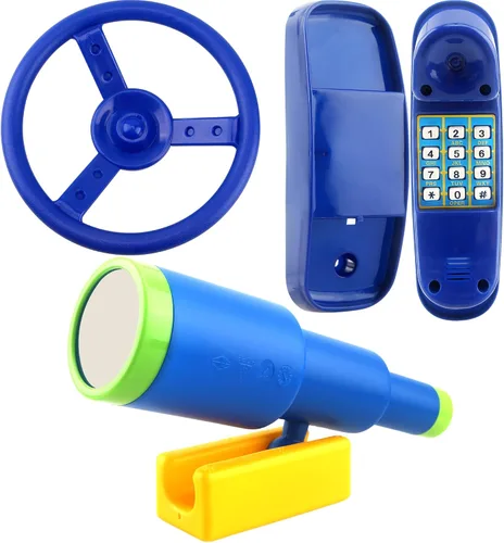 Miniatura 10 de Accesorios para el patio de recreo, Swingset, volante, telescopio de plástico, teléfono Swingset, juguete para niños, patio al aire libre, patio