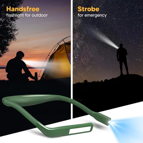 Miniatura 7 de Luz de lectura para el cuello, luz recargable de 80 horas para leer en la cama, lámpara de lectura ancha amigable con los ojos, brazos flexibles