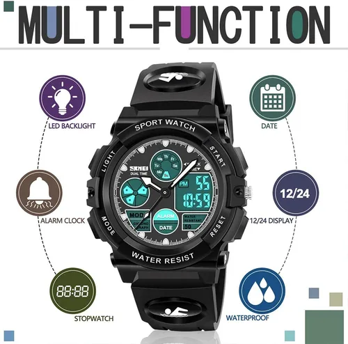 Miniatura 3 de ATIMO Reloj impermeable multifunción LED para niños - Regalos para niños