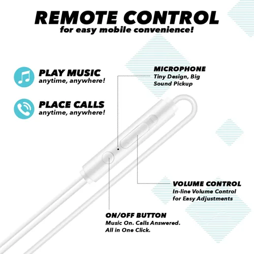 Miniatura 2 de Auriculares con cable con micrófono, auriculares intrauditivos de 0.138 in con control de volumen en línea, auriculares enchufables para portátiles