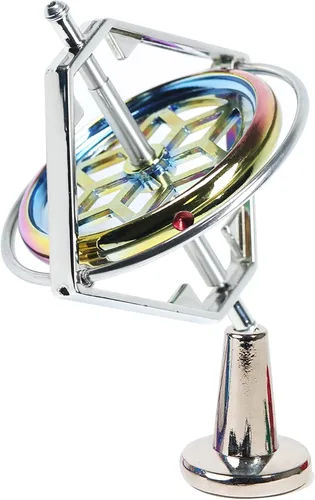 Miniatura 2 de Joytech Giroscopio de precisión matar tiempo metal antigravedad spinner juguete de equilibrio JA23 Plata+colorido