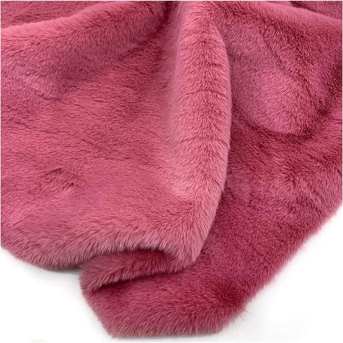 Miniatura 27 de Tela de piel sintética lanuda de felpa corta, suministros de tela de coser, súper suave y esponjosa, lujosamente cómoda para suministros de Rojo 3
