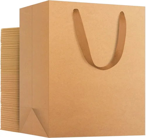 Miniatura 21 de EUSOAR Bolsas de papel de estraza grandes de 9.8 x 5.1 x 12.6 pulgadas a granel, bolsas resistentes para recuerdos de fiesta, cumpleaños, bodas