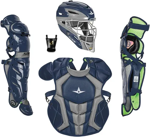Miniatura 7 de All-Star Eje S7 de 9 a 16 años – Kit de equipo de captura de béisbol (incluye casco, protector de pecho, protectores de piernas), cumple con NOCSAE