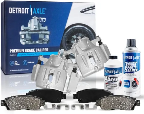 Miniatura 31 de Detroit Axle - Kit de freno trasero para Ford 2022 2023 Maverick 11.89 pulgadas rotores de freno de disco perforados y ranurados pastillas de freno