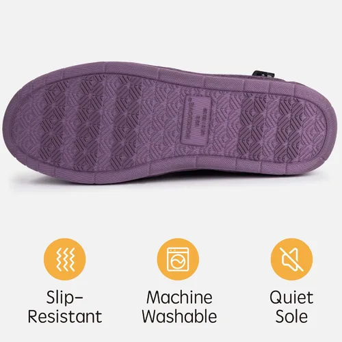 Miniatura 6 de RockDove Pantuflas con capucha de dos tonos para mujer con plantilla extraíble