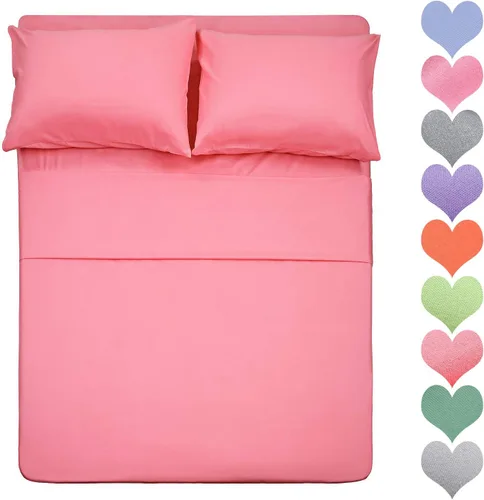 Miniatura 8 de Best Season Juego de sábanas de algodón tamaño individual (color amarillo) 3 piezas, juego de sábanas 100% algodón con funda de almohada sobre