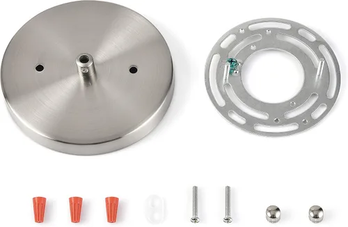 Miniatura 9 de BRIGHTTIA Kit moderno de toldo poco profundo de 5 pulgadas con herrajes, negro mate, conversión de luz colgante para enchufar a cable duro, piezas