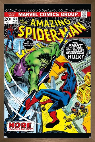 Miniatura 15 de Marvel Comics Amazing Spider-Man #120 - Póster de pared, 22.4 pulgadas de largo x 14.7 pulgadas de ancho, versión enmarcada en caoba Versión