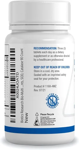 Miniatura 2 de Biotics Research Bio Multi Plus Multivitamínico sin hierro, minerales quelados, sin hierro, vitaminas solubles en grasa emulsionada, altos