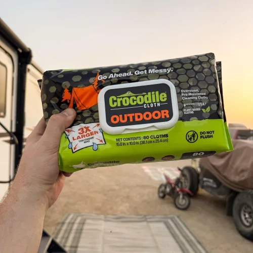 Miniatura 7 de Crocodile Cloth Toallitas de limpieza para exteriores, toallitas multisuperficie a base de plantas, prehumedecidas, aloe y vitamina E, seguras