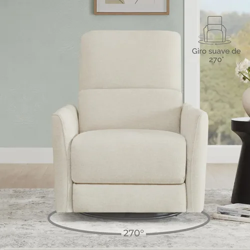 Miniatura 3 de CHITA - Silla reclinable eléctrica giratoria, con certificación FSC, tapizada, para sala de estar, habitación del bebé, sofá reclinable con soporte