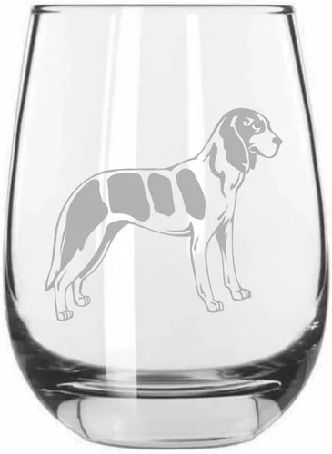 Miniatura 420 de Sakhalin Husky Dog - Copa de vino grabada personalizada de 15.25 onzas sin tallo