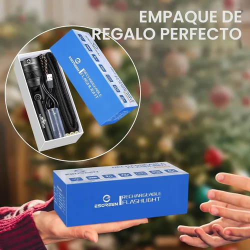 Miniatura 3 de Linternas recargables de 10000 lúmenes altos, largo alcance, 5000 pies, linterna LED súper brillante USB C, alta potencia, multifuncional