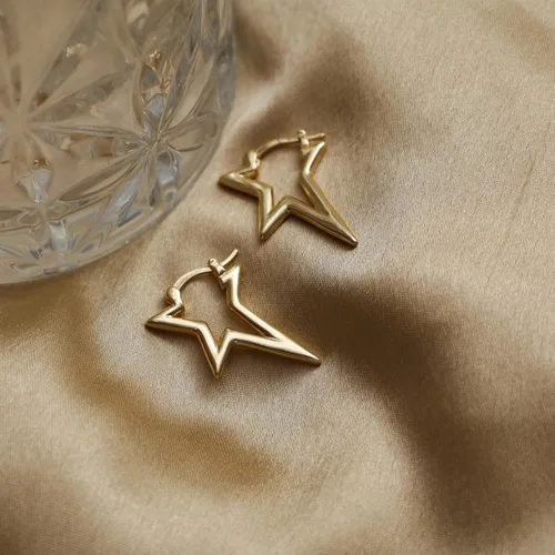 Miniatura 48 de Gempires - Aretes ligeros y gruesos, delicados y minimalistas, hipoalergénicos, chapados en oro, sin deslustre, diseño clásico, para uso diario