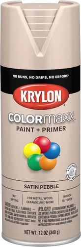Miniatura 48 de Krylon K05599007 COLORmaxx Pintura en aerosol y base para uso en interiores y exteriores, color gris brillante para maquinaria, 12 onzas