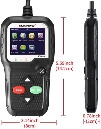 Miniatura 2 de KONNWEI Herramienta de diagnóstico OBD2 lector de código de coche KW680 Herramienta de escaneo de luz de control mejorado OBD II escáner