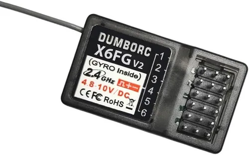 Miniatura 10 de ATA HOBBY DUMBORC 2 piezas X6FG (construido en giroscopio) 6 canales 2.4GHz receptor RC para DUMBORC X6/X4/X5/X6PM-350 transmisor RC coche barco