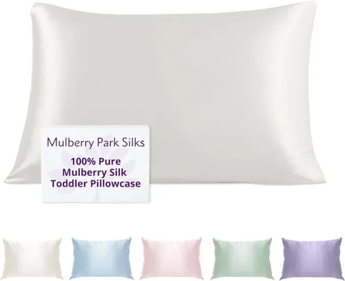Miniatura 11 de Mulberry Park 19 Momme Funda de almohada de seda para niños y niños pequeños, evita la cabeza de cama y el encrespamiento, suave con la piel