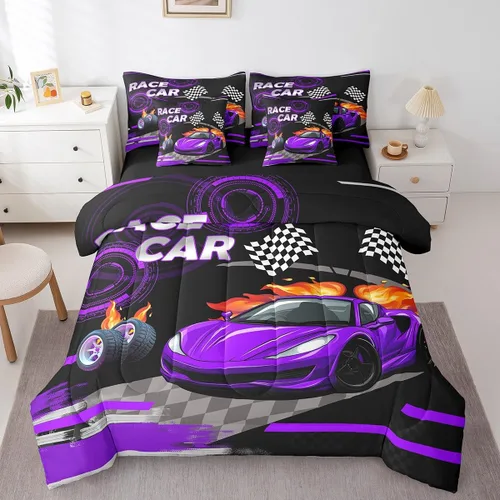 Miniatura 31 de Feelyou Juego de edredón de tren vintage de 7 piezas, diseño retro de motor de vapor para niños y niñas, juego de ropa de cama retro de tren