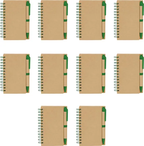 Miniatura 11 de DISCOUNT PROMOS Juego de 1 mini cuadernos en espiral personalizados con bolígrafos de tinta negra, paquete personalizado a granel, perfecto