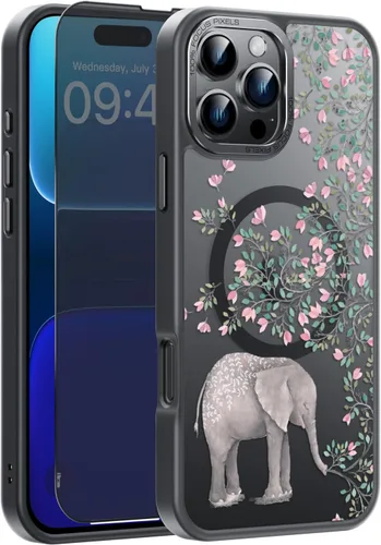 Miniatura 140 de Goodon Funda para iPhone 17 Pro con protector de pantalla de privacidad, compatible con Magsafe, a prueba de golpes, translúcida mate, bonita funda