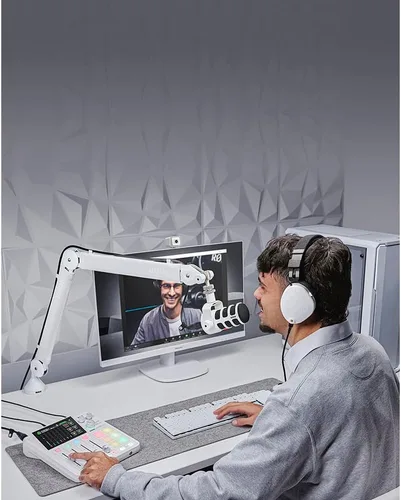 Miniatura 2 de RØDE PSA1+ Brazo de estudio profesional con amortiguación de resorte y gestión de cables (blanco)