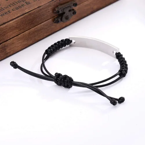 Miniatura 4 de Pulsera grabada con texto en inglés "Daddy Mommy of an Angel", para pérdida de bebé, para pérdida de bebé