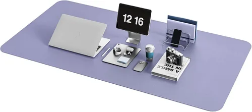 Miniatura 47 de YSAGi Almohadilla de escritorio de piel antideslizante, tapete impermeable para teclado de computadora portátil, protector de mesa y alfombrilla