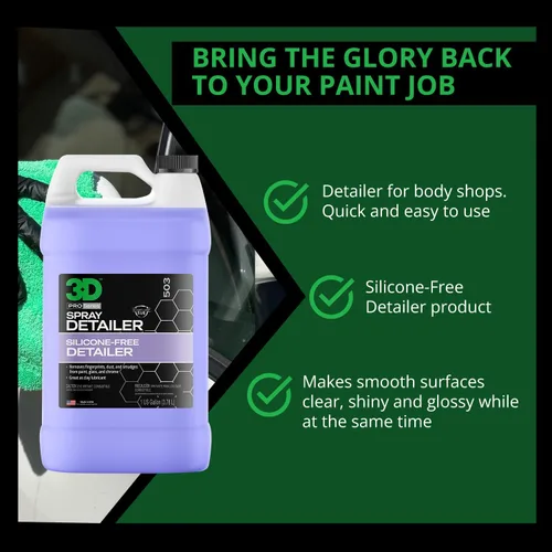Miniatura 3 de 3D Spray Detailer - Spray de detallado de carrocería sin silicona para vehículos recién pintados 1 galón
