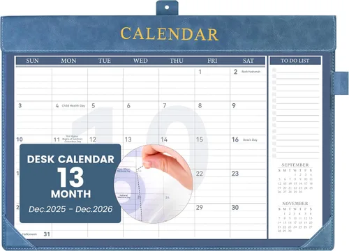 Miniatura 11 de Yoment Calendario de escritorio 2026, enero de 2026 a diciembre de 2027, 2026, calendario de escritorio grande de 17 x 12 pulgadas, calendario 2026