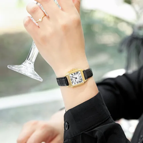 Miniatura 5 de Classic Relojes cuadrados de mujer con números romanos, de vestir, informal