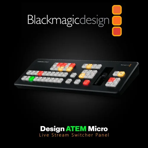 Miniatura 3 de Blackmagic Design ATEM Micro Panel de conmutación de transmisión en vivo con diseño intuitivo, control eficiente, 50 botones retroiluminados LED