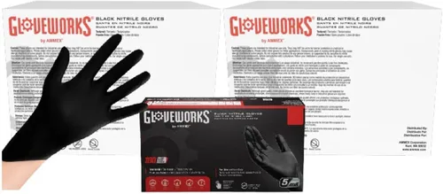 Miniatura 9 de GLOVEWORKS Black Nitrile Gloves for Cooking, Food Prep, Disposable, Latex Free 5 Mil, For Professional Cleaning, Business Use