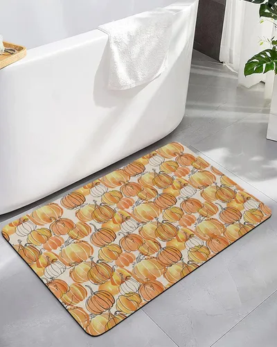 Miniatura 9 de Tapete de baño a cuadros rojos y verdes para bañera, antideslizante, de secado rápido y absorbente, de tierra de diatomeas, fregadero de ducha