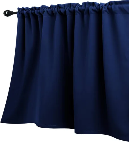 Miniatura 17 de KOUFALL Cenefa beige para ventanas de 16 pulgadas de largo, cortinas cortas para filtrar la luz sobre el fregadero