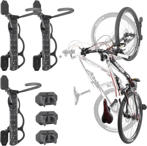 Miniatura 7 de BikeHand Swivel Bicycle Wall Hanger - Vertical Hook Wall Mount Holder - Indoor Garage Storage Bicycle Rack for MTB & Road Bikes - Max. Tire Width