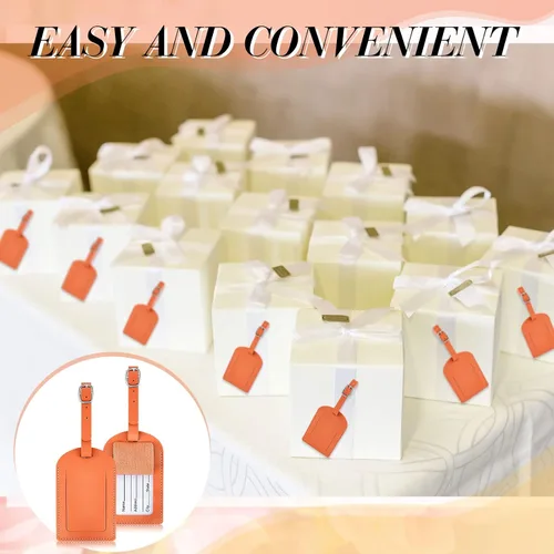 Miniatura 7 de 30 etiquetas de cuero para maleta, etiquetas de viaje para equipaje, mochila de viaje, regalos de boda, mujeres, hombres, adultos, niños, a granel