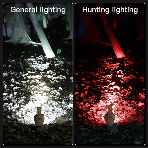 Miniatura 5 de YIERBLUE Foco recargable LED de 2000,000 lúmenes, linterna de mano impermeable IP67, 3 ajustes adaptables, luz de punto con filtro rojo