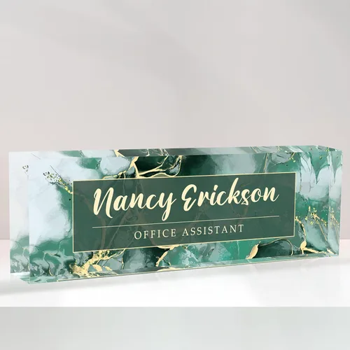 Miniatura 18 de Placa de nombre de escritorio personalizada, placas de identificación acrílicas personalizadas para escritorio, accesorio de oficina para mujeres