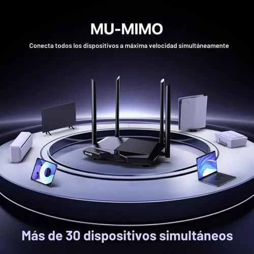 Miniatura 4 de Tenda N300 Router WIFI inalámbrico con antena de alta potencia 5dBi (F3), Negro