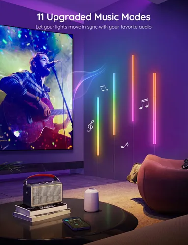 Miniatura 9 de Govee Glide - Luces de pared, luz LED RGBIC, luz inteligente para juegos compatible con SmartThings, barra de luces RGB, luces de pared LED