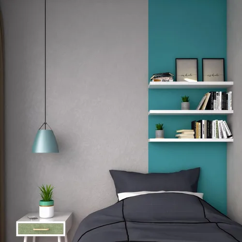 Miniatura 7 de Livelynine Papel tapiz de color verde azulado para despegar y pegar, papel de contacto verde azulado para armarios, escritorio, papel tapiz