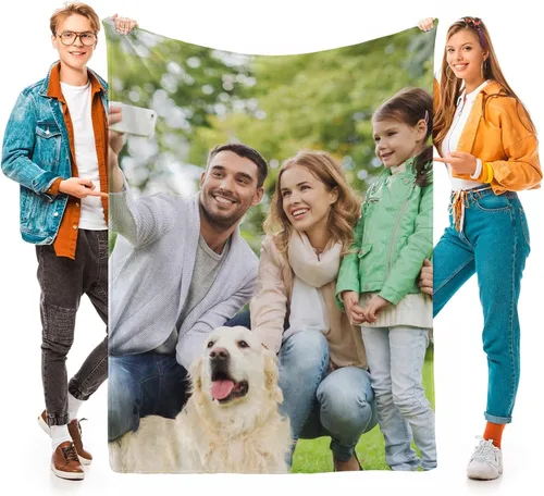D-Story Mantas personalizadas con fotos, regalos personalizados para parejas, regalos de aniversario y cumpleaños para esposa, marido, novia, novio,