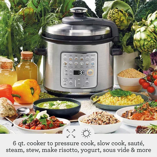 Miniatura 2 de Breville Fast Slow Go Olla de Presión Lenta BPR680BSS, Acero Inoxidable Cepillado