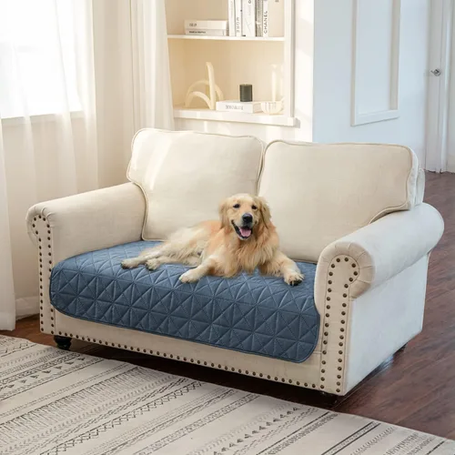Miniatura 25 de Ameritex Funda de sofá impermeable para asientos, funda de sofá para perros, funda de sofá para mascotas, funda de terciopelo para silla, sofá Beige